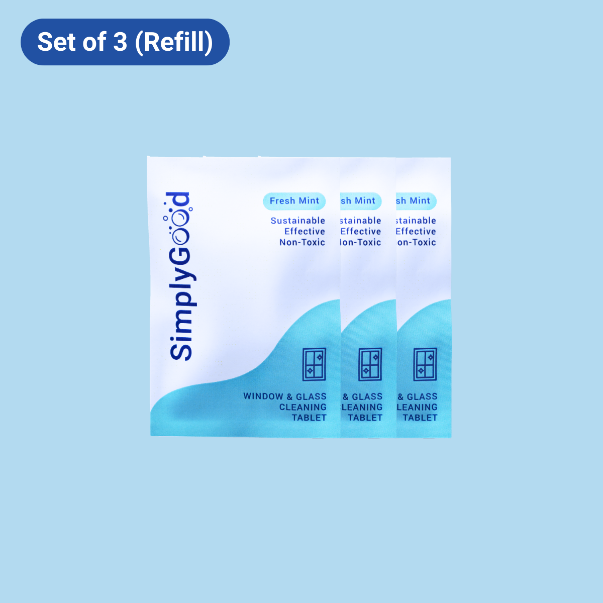 Window & Glass Cleaning Refills (Set of 3)