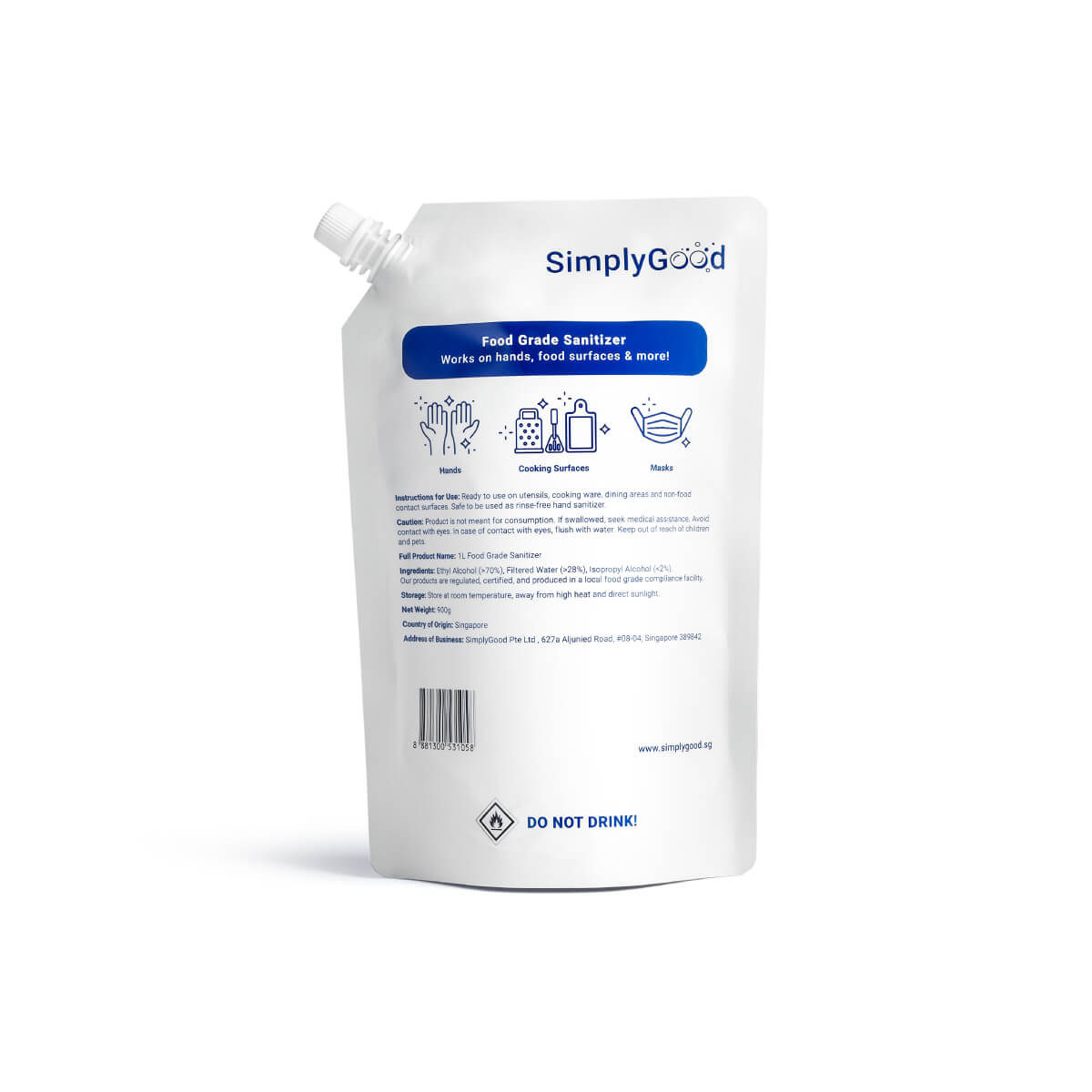 1L Food Grade Sanitizer Refill Pack