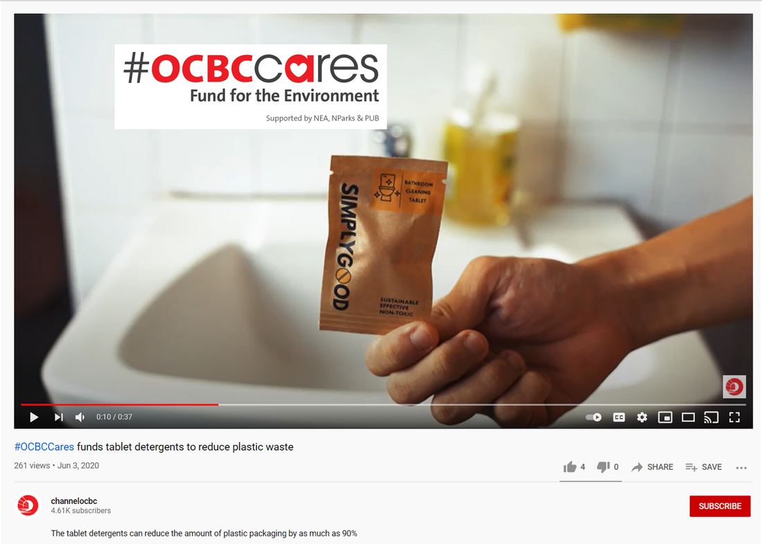 OCBC funds SimplyGood’s cleaning tablets to reduce plastic waste